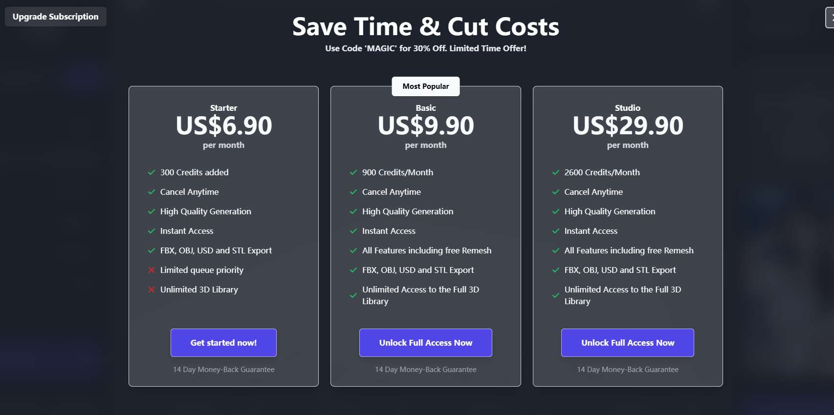 3D AI studio