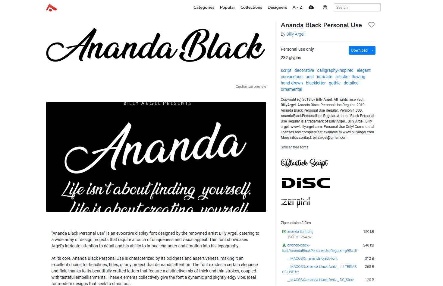 Abstract Fonts